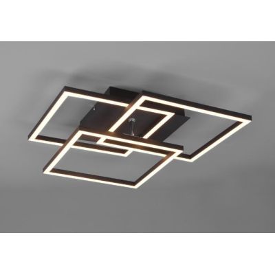 MOBILE PLAFONIERA FINITURA BIANCA, NERA O NICHEL A 3 QUADRI ORIENTABILI LED 28W DIMMERABILE CON TELECOMANDO RL - Cristalensi Sho