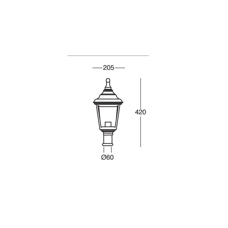 MARTE LANTERNA TESTA PALO ATTACCO DIAMETRO 6 CM IN POLIMERO BIANCO NERO E VERDE Framon Augenti - Cristalensi Shop Online