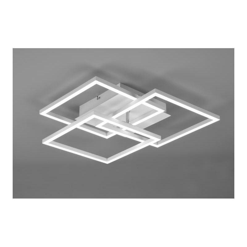 MOBILE PLAFONIERA FINITURA BIANCA, NERA O NICHEL A 3 QUADRI ORIENTABILI LED 28W DIMMERABILE CON TELECOMANDO RL - Cristalensi Sho