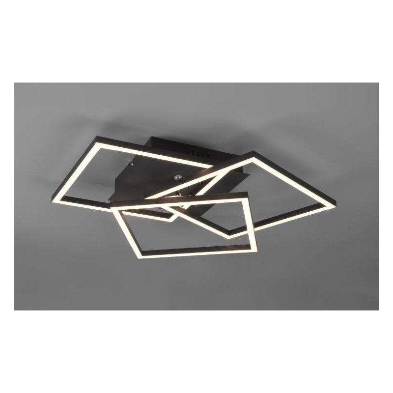 MOBILE PLAFONIERA FINITURA BIANCA, NERA O NICHEL A 3 QUADRI ORIENTABILI LED 28W DIMMERABILE CON TELECOMANDO RL - Cristalensi Sho