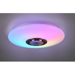 MUSICA PLAFONIERA LED 15,5W LUCE 3000-6000K RGB CON CASSA ACUSTICA BLUETOOTH CON TELECOMANDO RL - Cristalensi Shop Online