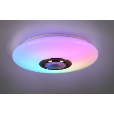 MUSICA PLAFONIERA LED 15,5W LUCE 3000-6000K RGB CON CASSA ACUSTICA BLUETOOTH CON TELECOMANDO RL - Cristalensi Shop Online
