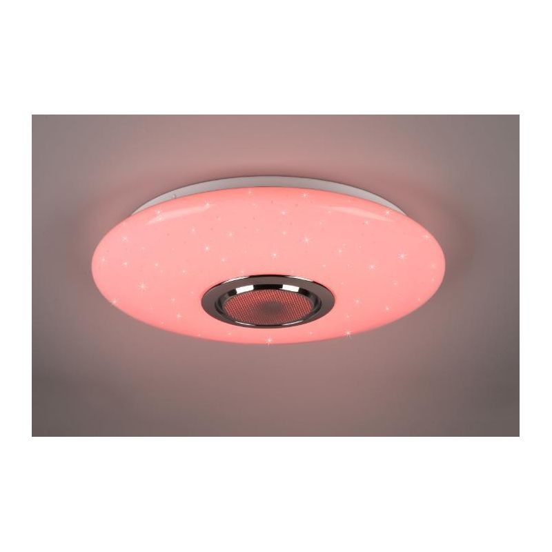 MUSICA PLAFONIERA LED 15,5W LUCE 3000-6000K RGB CON CASSA ACUSTICA BLUETOOTH CON TELECOMANDO RL - Cristalensi Shop Online