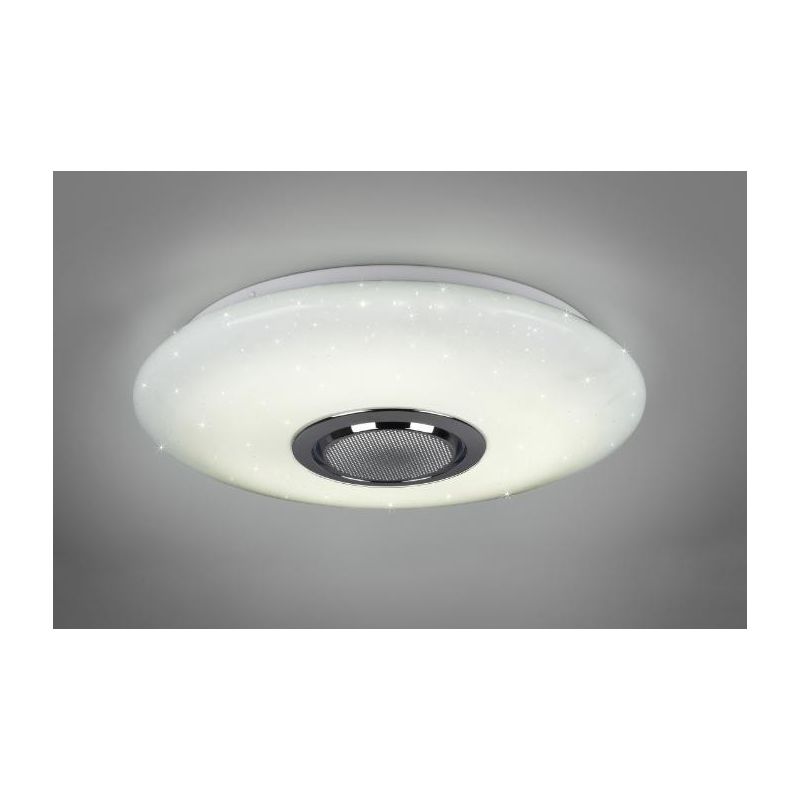 MUSICA PLAFONIERA LED 15,5W LUCE 3000-6000K RGB CON CASSA ACUSTICA BLUETOOTH CON TELECOMANDO RL - Cristalensi Shop Online