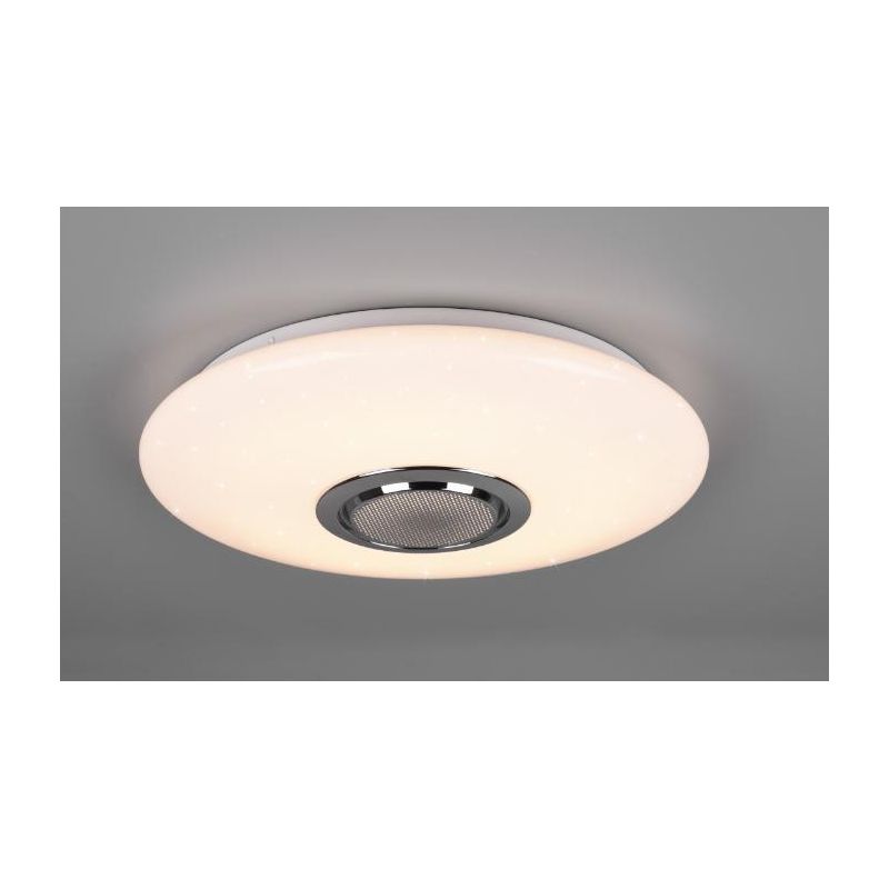 MUSICA PLAFONIERA LED 15,5W LUCE 3000-6000K RGB CON CASSA ACUSTICA BLUETOOTH CON TELECOMANDO RL - Cristalensi Shop Online