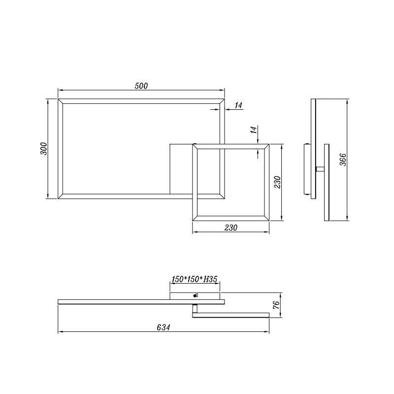 PADELLA PLAFONIERA CON SNODO LED 25W LUCE DIMMERABILE 4 FINITURE LARGHEZZA CM 63 RL - Cristalensi Shop Online