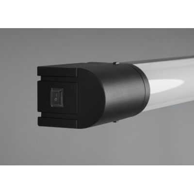 PIERA LAMPADA DA SPECCHIO LARGHEZZA CM 41 IP44 CROMO O NERA LED 8W CON PRESA SCHUKO INCORPORATA TRIO LIGHTING - Cristalensi Shop
