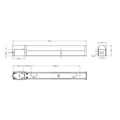 PIERA LAMPADA DA SPECCHIO LARGHEZZA CM 41 IP44 CROMO O NERA LED 8W CON PRESA SCHUKO INCORPORATA TRIO LIGHTING - Cristalensi Shop
