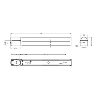 PIERA LAMPADA DA SPECCHIO LARGHEZZA CM 79 IP44 CROMO O NERA LED 16W CON PRESA SCHUKO INCORPORATA TRIO LIGHTING - Cristalensi Sho