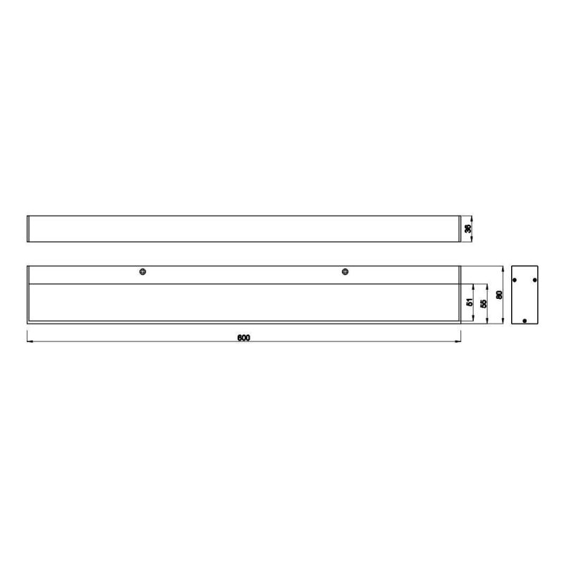 ROCCO APPLIQUE A PARETE DA SPECCHIO NERA O CROMO LARGHEZZA CM 60 IP44 LED 8W LUCE 3000K BI-EMISSIONE TRIO LIGHTING - Cristalensi