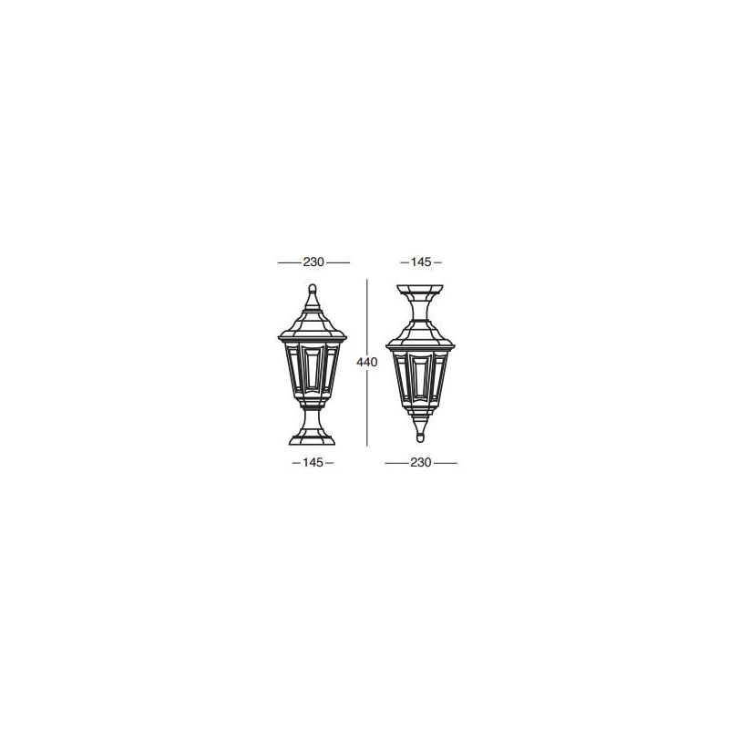 URANO LANTERNA A PLAFONIERA O DA TERRA IN POLIMERO BIANCO VERDE E NERO Framon Augenti - Cristalensi Shop Online
