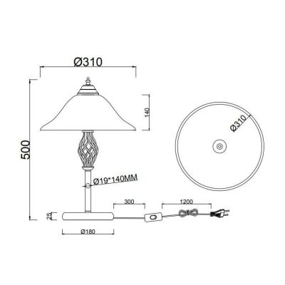 RUSTICA LAMPADA DA TAVOLO IN METALLO COLOR RUGGINE E DIFFUSORE IN VETRO BIANCO SABBIATO H50 CM TRIO LIGHTING - Cristalensi Shop 