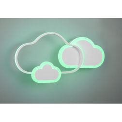 CLOUDY LAMPADA DA BAMBINI NUVOLA BIANCA LED 29W RGBW LUCE 3000K DIMMERABILE CON TELECOMANDO RL - Cristalensi Shop Online 2