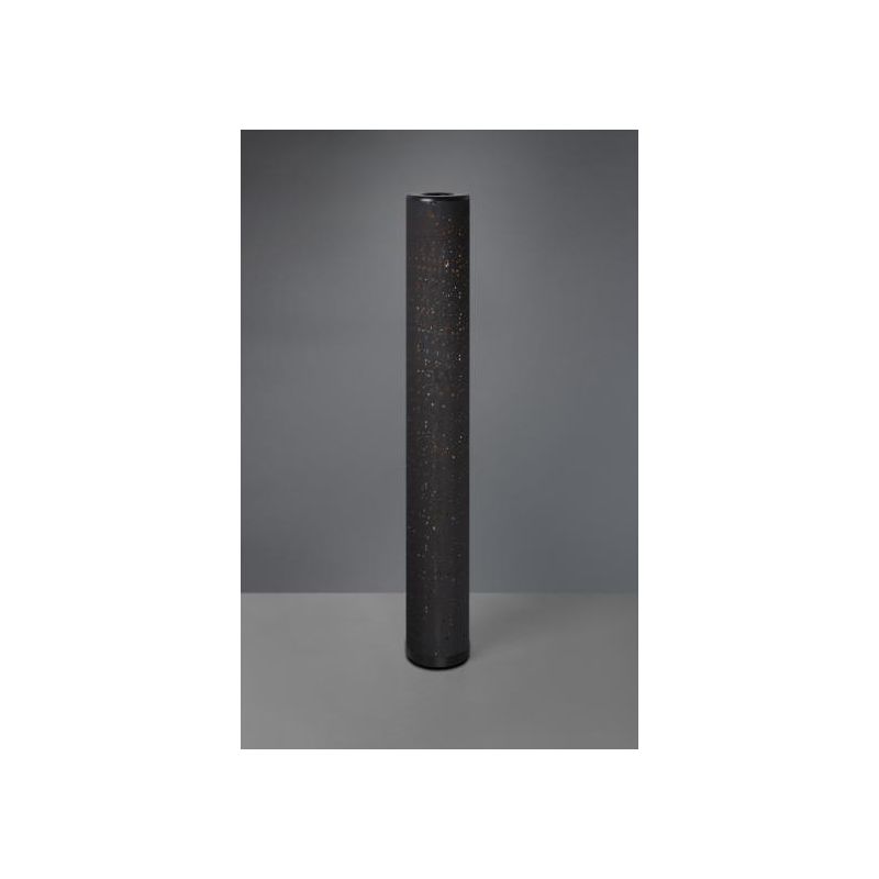 TACO PIANTANA IN TESSUTO TRAFORATO NERO E ORO LED 8W LUCE 3000K EFFETTO CIELO STELLATO RL - Cristalensi Shop Online