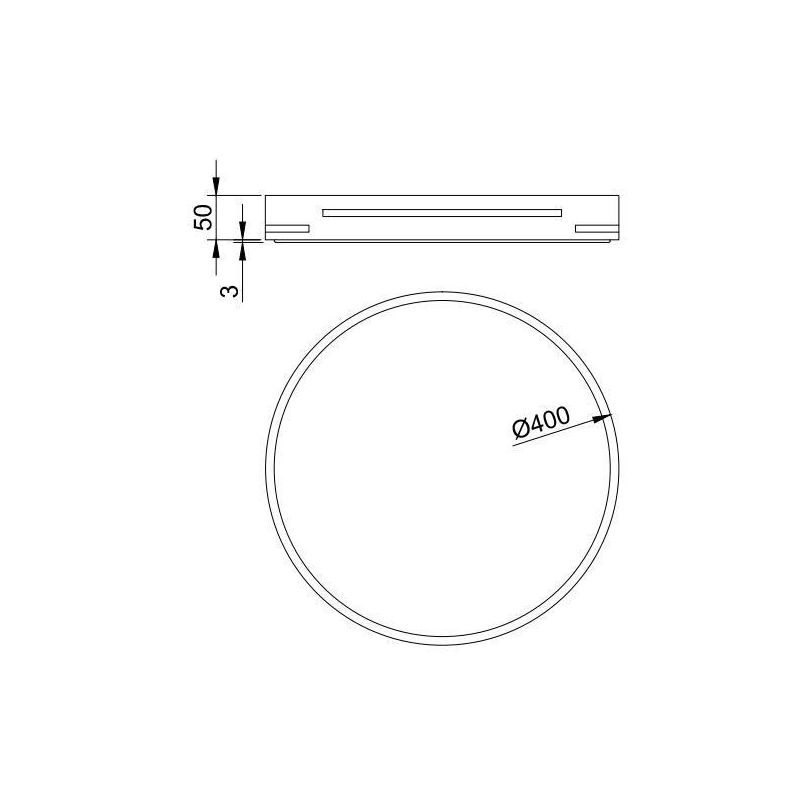 TACOMA PLAFONIERA D40 CM LED 24W LUCE 2700-6500K DIMMERABILE NERA O BIANCA CON TELECOMANDO RL - Cristalensi Shop Online
