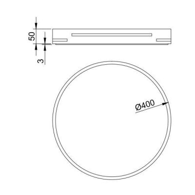 TACOMA PLAFONIERA D40 CM LED 24W LUCE 2700-6500K DIMMERABILE NERA O BIANCA CON TELECOMANDO RL - Cristalensi Shop Online