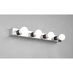 THEATRO APPLIQUE DA SPECCHIO IN METALLO CROMATO CON 4 LAMPADINE A VISTA IP44 LARGHEZZA CM 55 TRIO LIGHTING - Cristalensi Shop On 2