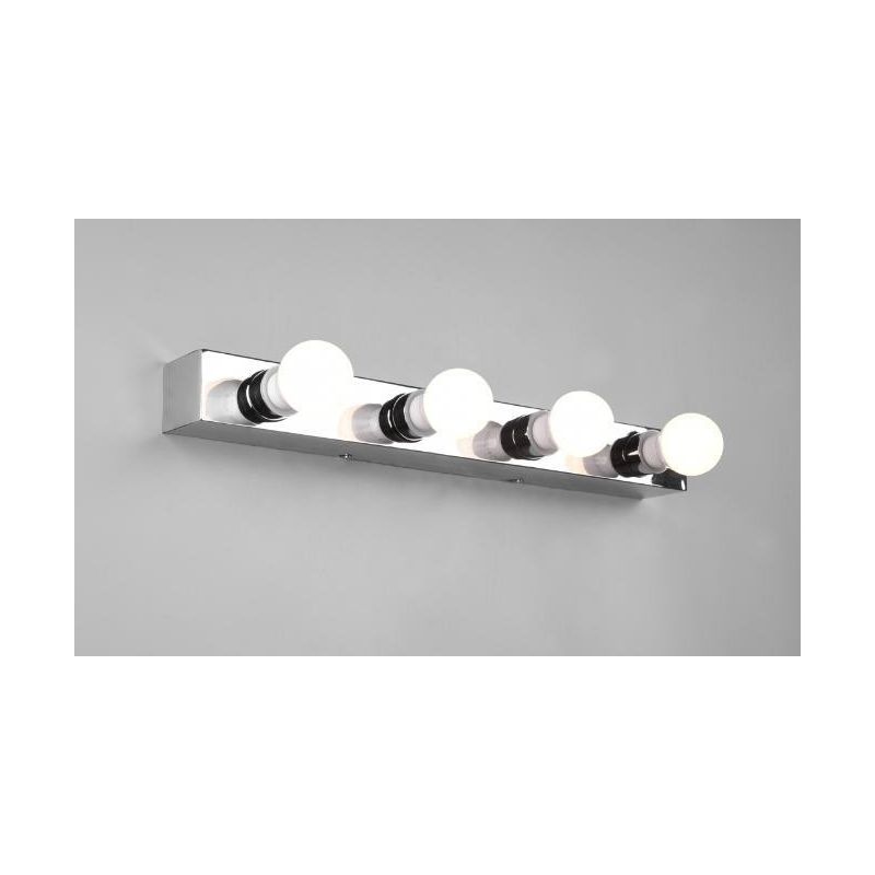 THEATRO APPLIQUE DA SPECCHIO IN METALLO CROMATO CON 4 LAMPADINE A VISTA IP44 LARGHEZZA CM 55 TRIO LIGHTING - Cristalensi Shop On