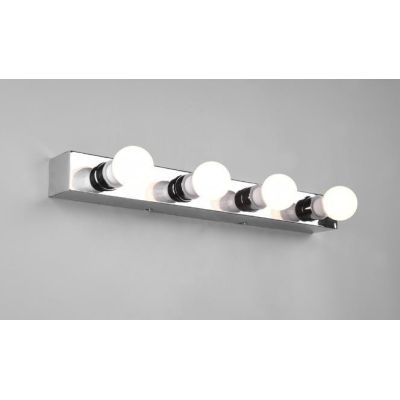 THEATRO APPLIQUE DA SPECCHIO IN METALLO CROMATO CON 4 LAMPADINE A VISTA IP44 LARGHEZZA CM 55 TRIO LIGHTING - Cristalensi Shop On