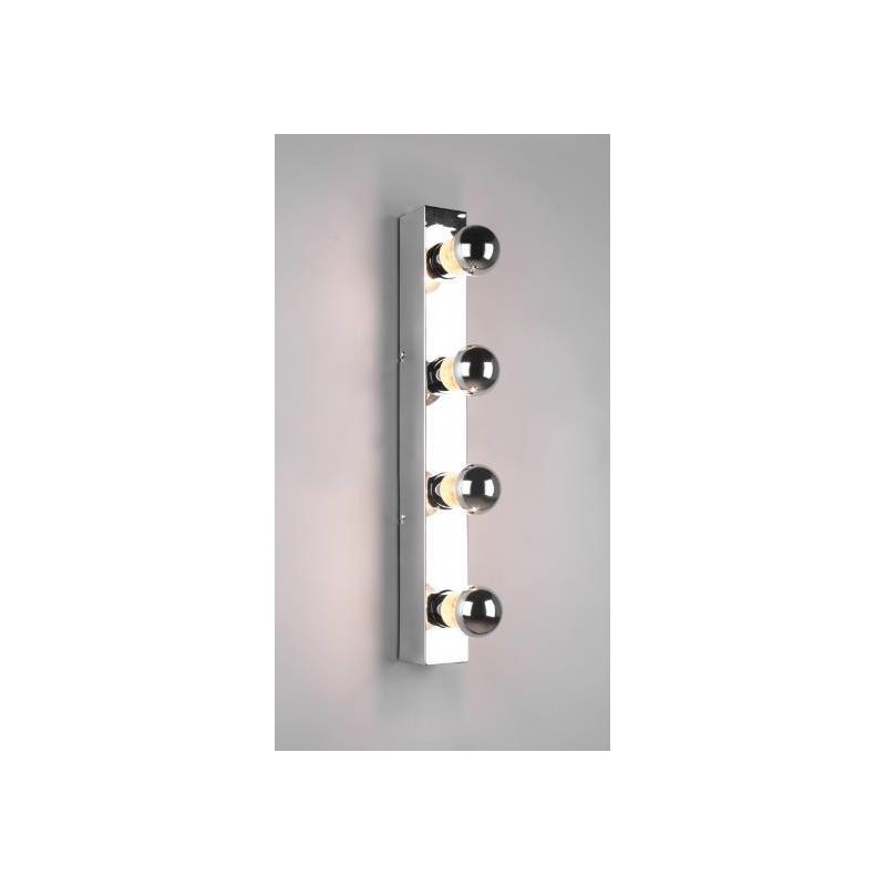 THEATRO APPLIQUE DA SPECCHIO IN METALLO CROMATO CON 4 LAMPADINE A VISTA IP44 LARGHEZZA CM 55 TRIO LIGHTING - Cristalensi Shop On