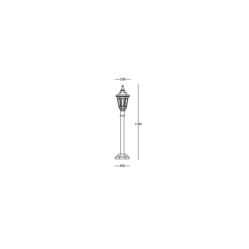 URANO PALETTO CON LANTERNA H 118 CM IN POLIMERO VERDE BIANCO E NERO Framon Augenti - Cristalensi Shop Online