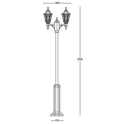 URANO LAMPIONE CON DUE LANTERNE IN POLIMERO DI COLORE NERO BIANCO O VERDE Framon Augenti - Cristalensi Shop Online