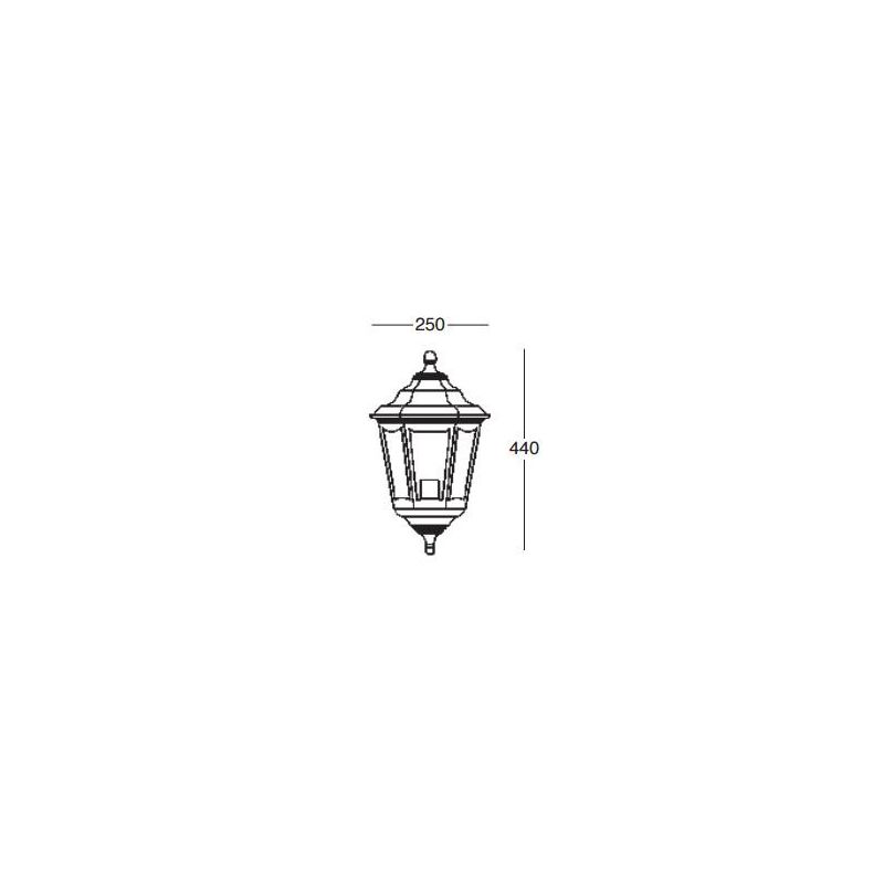 URANO MEZZA LANTERNA IN POLIMERO DISPONIBILE NEI COLORI BIANCO NERO E VERDE Framon Augenti - Cristalensi Shop Online