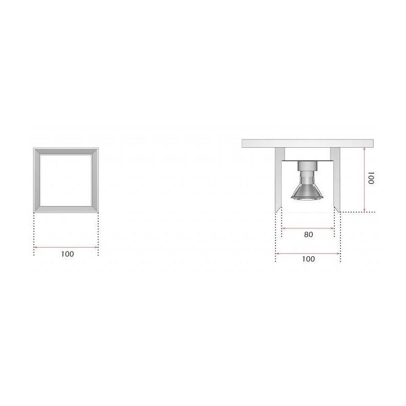 824 PLAFONIERA CUBICA DI ISYLUCE IN GESSO VERNICIABILE CON ATTACCO GU10 ISYLUCE - Cristalensi Shop Online