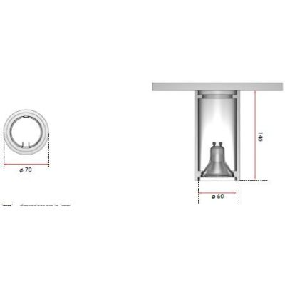 828 PLAFONIERA CILINDRICA GRANDE IN GESSO VERNICIABILE CON ATTACCO GU10 ISYLUCE - Cristalensi Shop Online