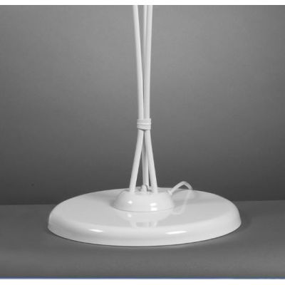 PIANTANA CLASSICA 3 LUCI IN METALLO BIANCO CON PARALUMI IN VETRO ALTEZZA CM 180 CRISTALENSI LIGHT - Cristalensi Shop Online