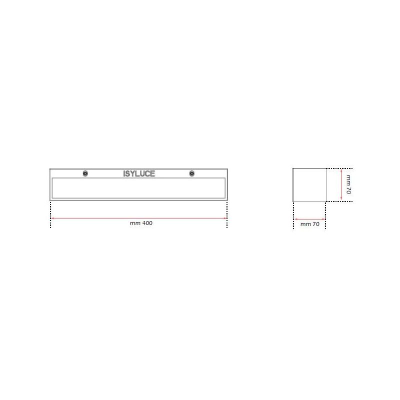 858 PRISMA GRANDE APPLIQUE IN GESSO VERNICIABILE A LED INTEGRATO DA 30W DI ISYLUCE ISYLUCE - Cristalensi Shop Online