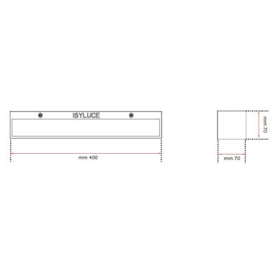 858 PRISMA GRANDE APPLIQUE IN GESSO VERNICIABILE A LED INTEGRATO DA 30W DI ISYLUCE ISYLUCE - Cristalensi Shop Online