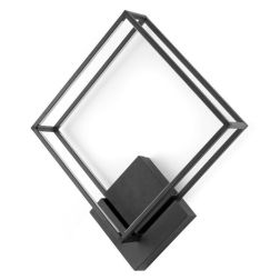 PLAFONIERA APPLIQUE MODERNA DI FORMA QUADRATA CM 45X45 LED 64W LUCE 4000K NERA CRISTALENSI LIGHT - Cristalensi Shop Online 2