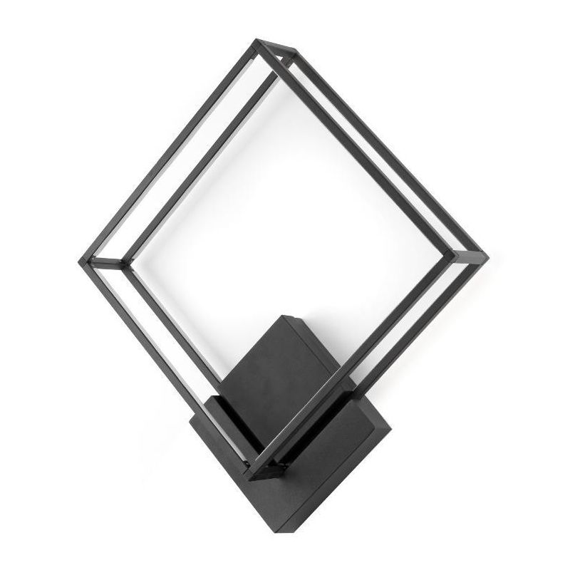 PLAFONIERA APPLIQUE MODERNA DI FORMA QUADRATA CM 45X45 LED 64W LUCE 4000K NERA CRISTALENSI LIGHT - Cristalensi Shop Online