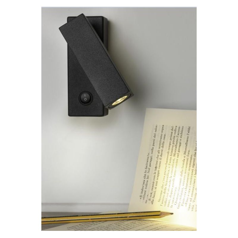 FARETTO SQUADRATO CON LUCE ORIENTABILE A LED LUCE 4000K MODERNO IN METALLO NERO CRISTALENSI LIGHT - Cristalensi Shop Online