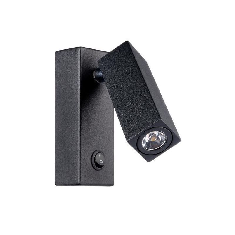 FARETTO SQUADRATO CON LUCE ORIENTABILE A LED LUCE 4000K MODERNO IN METALLO NERO CRISTALENSI LIGHT - Cristalensi Shop Online