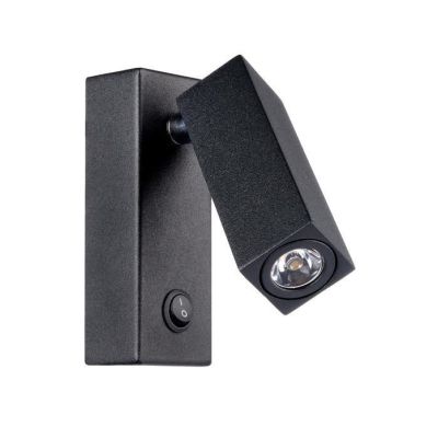 FARETTO SQUADRATO CON LUCE ORIENTABILE A LED LUCE 4000K MODERNO IN METALLO NERO CRISTALENSI LIGHT - Cristalensi Shop Online