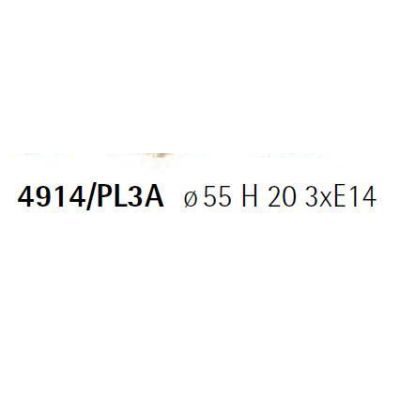 PLAFONIERA 3 LUCI CLASSICA IN FERRO BATTUTO AVORIO CON DECORI FLOREALI D55 CM CRISTALENSI LIGHT - Cristalensi Shop Online