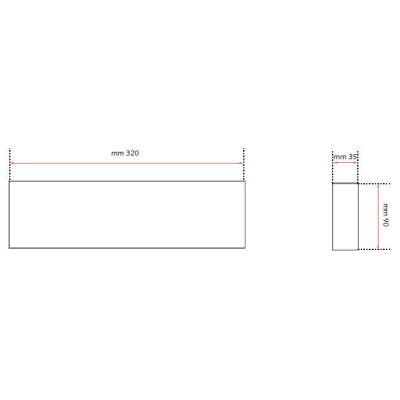 901 APPLIQUE RETTANGOLARE PICCOLO IN METALLO BIANCO O NERO LED DA 18W LUCE 3000K O 4000K ISYLUCE - Cristalensi Shop Online