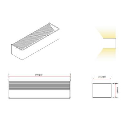 906 CUBO GRANDE IN ALLUMINIO VERNICIATO DI BIANCO A LED INTEGRATO DA 12W ISYLUCE - Cristalensi Shop Online