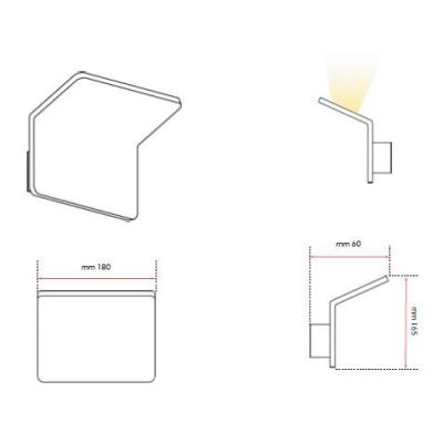 907 APPLIQUE IN ALLUMINIO VERNICIATO DI BIANCO A LED INTEGRATO DA 12W ISYLUCE - Cristalensi Shop Online