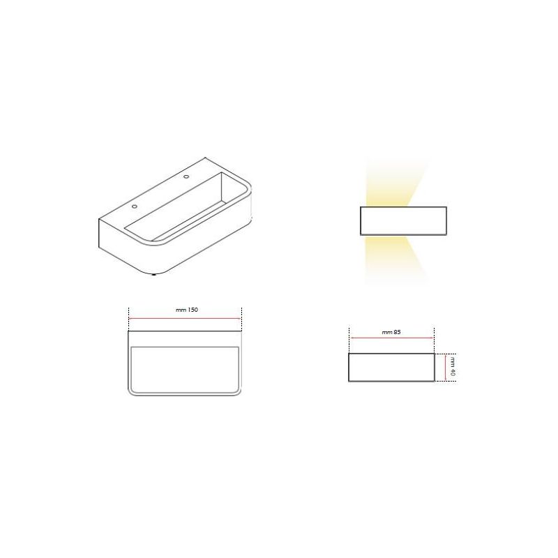 915 APPLIQUE IN ALLUMINIO VERNICIATO DI BIANCO A LED INTEGRATO DA 6W ISYLUCE - Cristalensi Shop Online