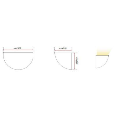 604 APPLIQUE IN CERAMICA EFFETTO GESSO VERNICIABILI DIAMETRO 32 ISYLUCE - Cristalensi Shop Online