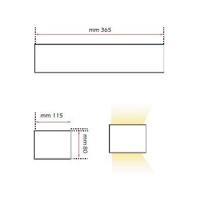 619 APPLIQUE MEDIA IN CERAMICA EFFETTO GESSO VERNICIABILI LARGHEZZA 36,5 ISYLUCE - Cristalensi Shop Online