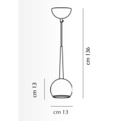 BOL AFFRALUX SOSPENSIONE SINGOLA IN METALLO CROMATO ECONOMICA AFFRALUX - Cristalensi Shop Online