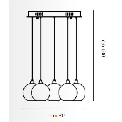 2036 SOSPENSIONE A 6 PENDEL IN METALLO CROMATO E LED INTEGRATO DA 3W CADAUNO AFFRALUX - Cristalensi Shop Online