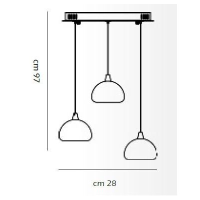 2039 SOSPENSIONE A 3 PENDEL IN METALLO BIANCO E LED INTEGRATO DA 3W AFFRALUX - Cristalensi Shop Online