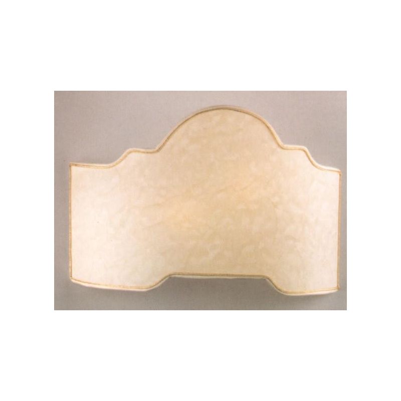 VENTOLA 40 CM DIAMETRO SAGOMATA IN PERGAMENA AVORIO BORDINO ORO Illuminando - Cristalensi Shop Online