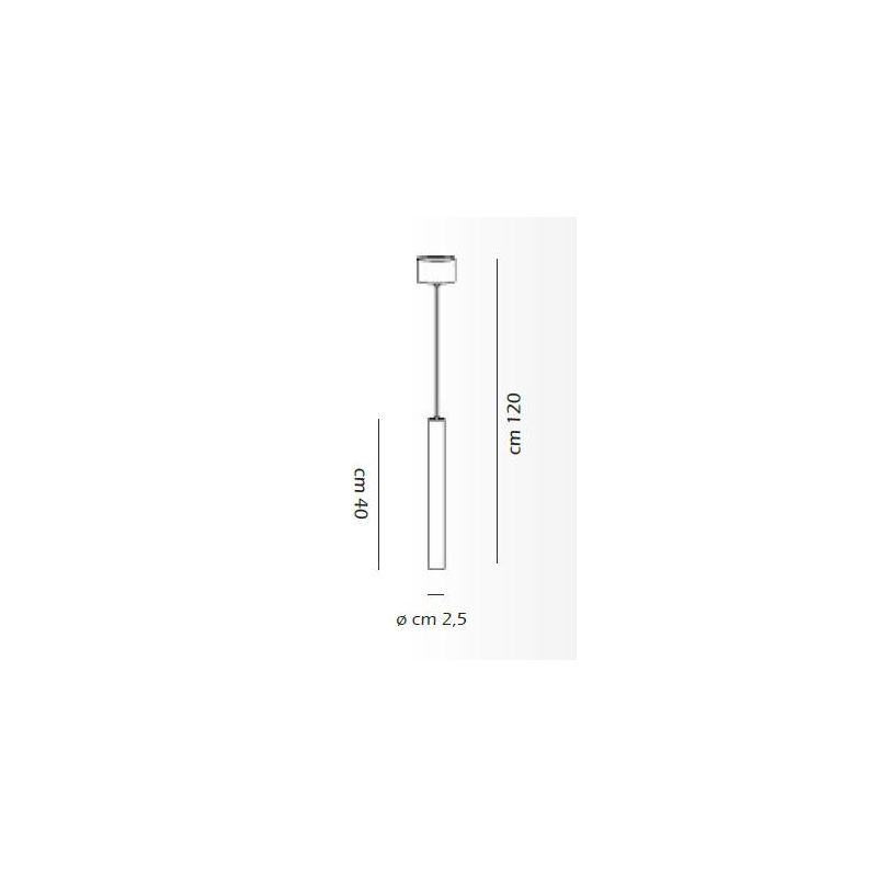 2025 SOSPENSIONE PICCOLA A CILINDRO DI COLORE BIANCO O NERO CON LED INTEGRATO DA 3W AFFRALUX - Cristalensi Shop Online