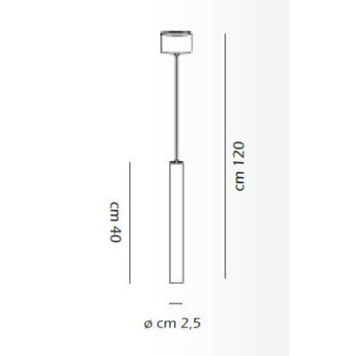 2025 SOSPENSIONE PICCOLA A CILINDRO DI COLORE BIANCO O NERO CON LED INTEGRATO DA 3W AFFRALUX - Cristalensi Shop Online